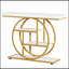 Console industrielle de 41,3 po, canapé d'entrée à 4 niveaux avec base circulaire, table d'appoint moderne étroite avec rangement pour le salon, le couloir et le vestibule