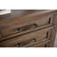 Mobilier de chambre à coucher à panneau à 5 tiroirs de style transitionnel avec finition brune et commode à 1 tiroir