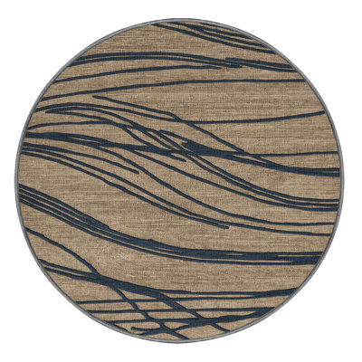 Machine Washable Space Gray Area Rug
