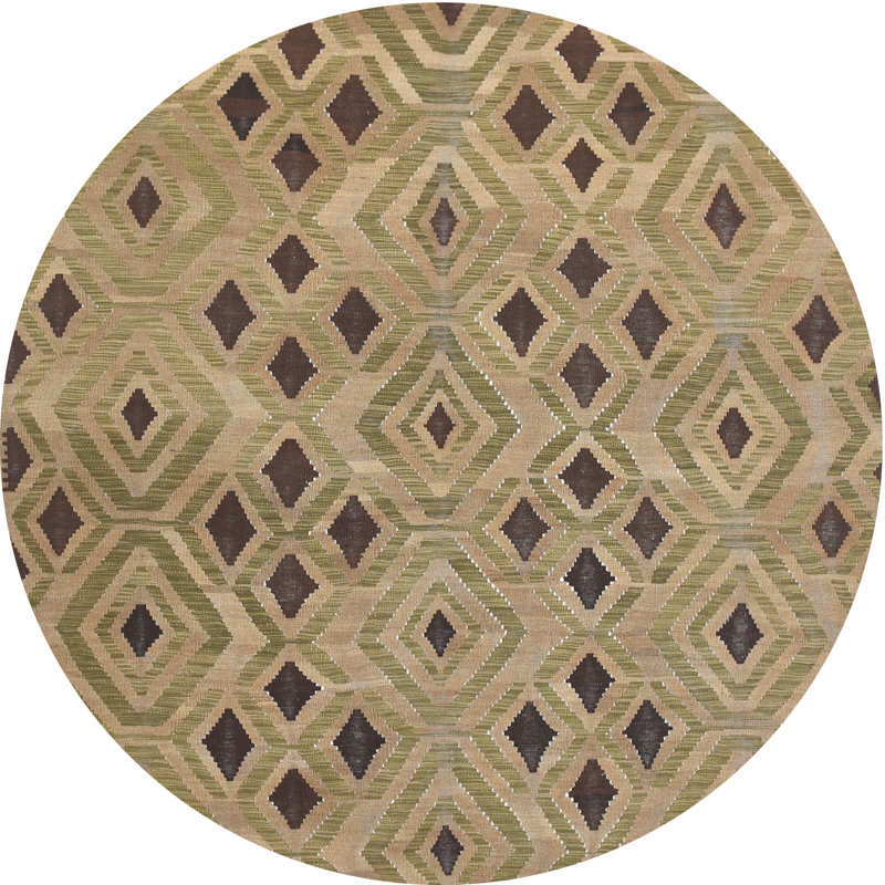 Geometric Indoor Rug, Round 5'