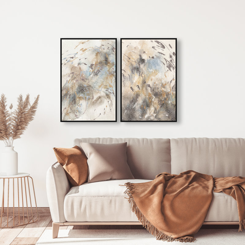 Mindfulness Set Set by Oliver Gal, 92"H x 62"W, Black Floater Frame