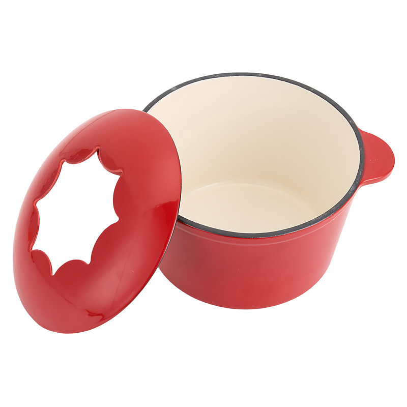 Living And Home 2L Cast Iron Stock Pot