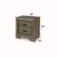 Table de chevet gris vieilli