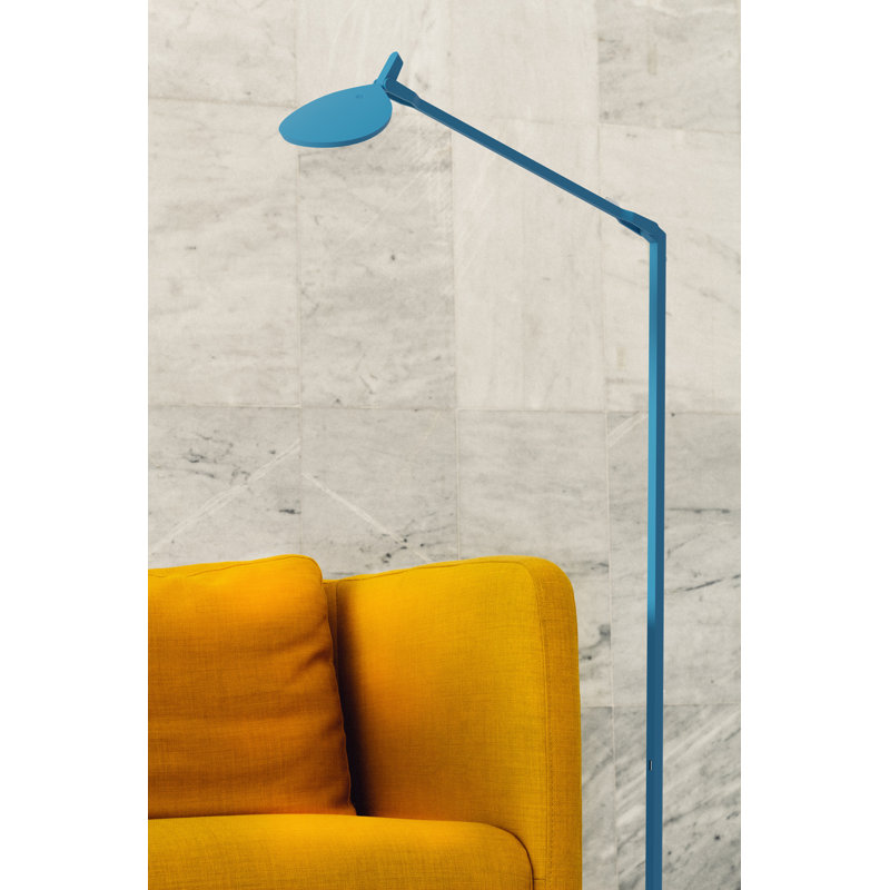 Splitty LED Swing Arm Floor Lamp, Matte Leaf Green
