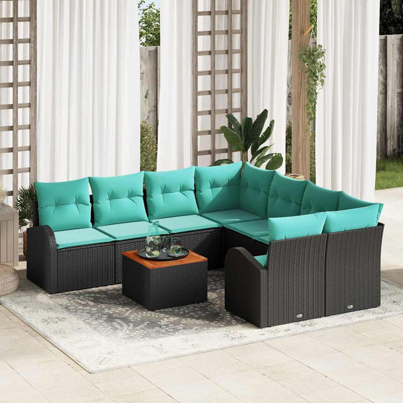 Ensemble de canapé de jardin 9 pièces vidaXL