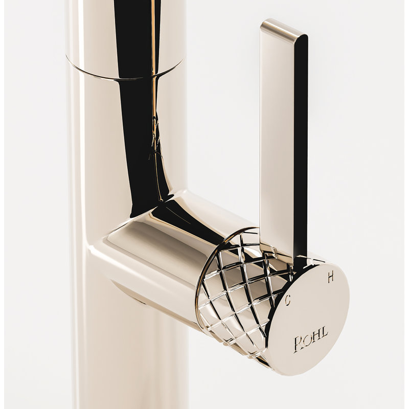 Tenerife Pull Out Single Handle Kitchen Faucet with Accessories, Polished Nickel