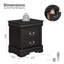 3 pièces Geller (2 tables de chevet et commode), aucun assemblage requis-1314428366