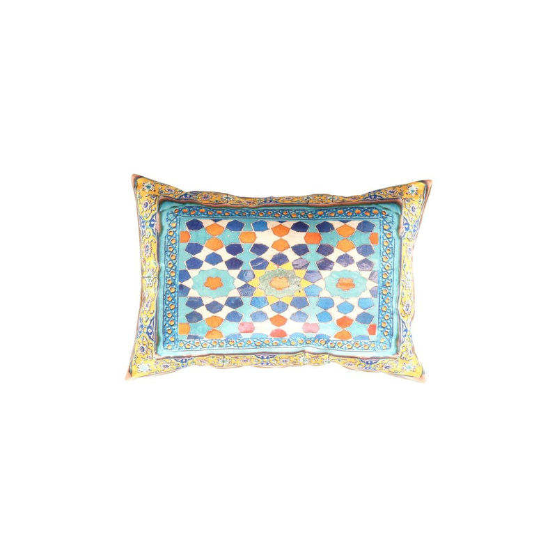 Coussin en velours persan 16 po x 24 po