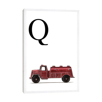Q Water Truck White Letter - Print on Canvas