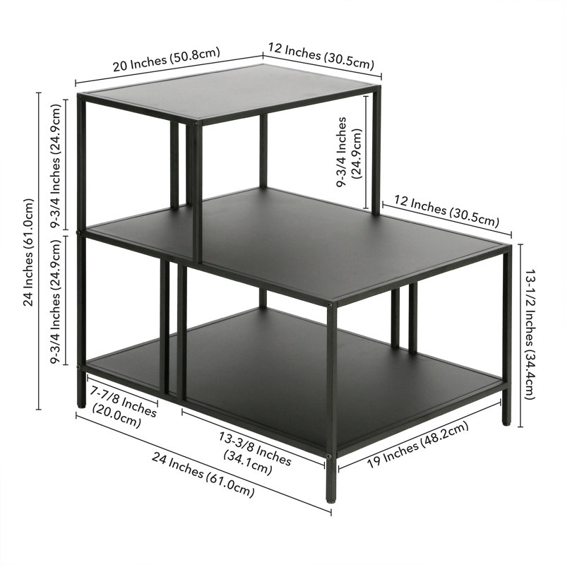 Ronnie Steel Top End Table, Blackened Bronze