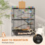 Cages et petits grands animaux, cage mobile en métal à 5 niveaux avec rangement