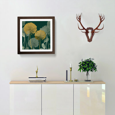 Dandelion Art Deco No.1 - Framed Print