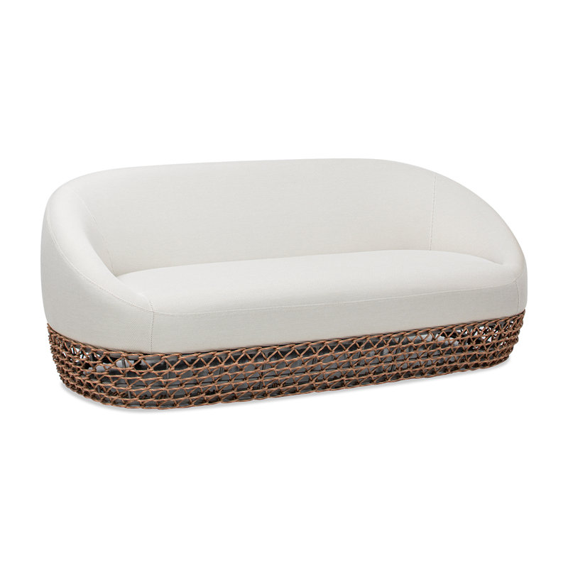 Demarrea 71" Upholstered Woven Patio Deep Seating Sofa