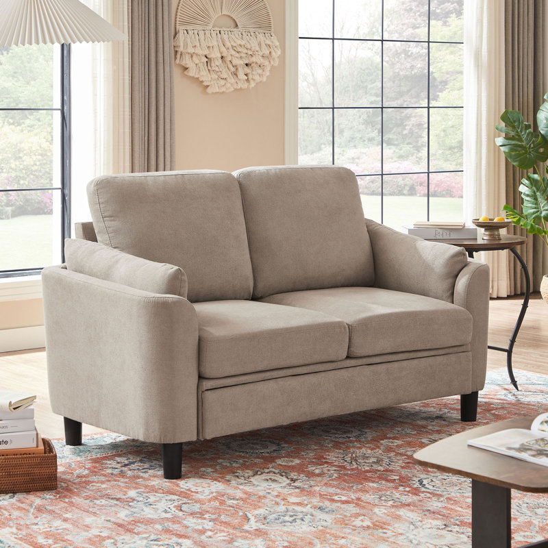 Petit canapé-lit rembourré 59,06 po, Beige