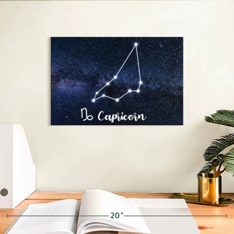 Constellation du zodiaque Adella Capricorn, H 8 po x l 12 po