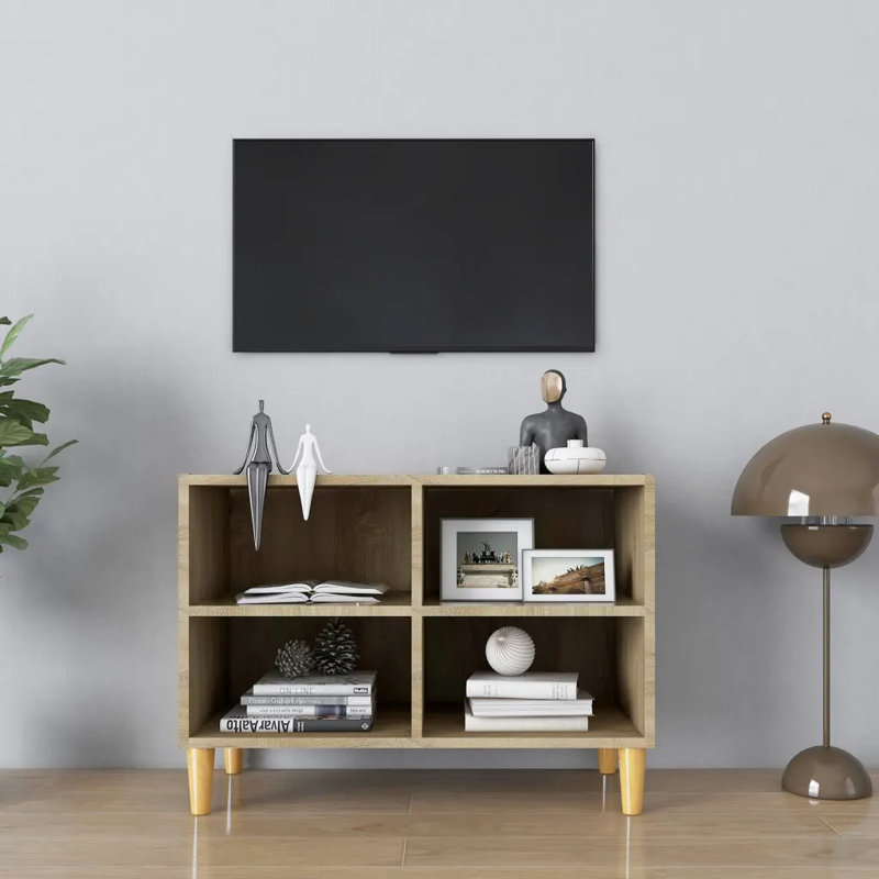 Agee Unfinished TV Stand for TVs up to 43", Sonoma Oak