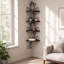Support de rangement mural en bois en forme de chat avec supports en métal pour salon, chambre à coucher, cuisine, décoration intérieure
