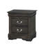Élégante table de chevet gris foncé - Grande table de chevet avec tiroirs de chambre