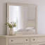 Miroir de commode Nitz, verre biseauté, cadre en bois massif brun espresso, 36 x 40-117559442