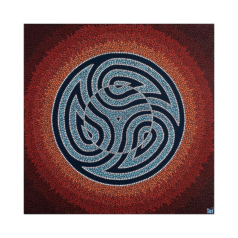 Three Fishes by Nadya Al-Haroun - Wrapped Canvas Gallery-Wrapped Canvas Giclée, 66.04 cm H x 66.04 cm W x 3.175 cm D
