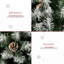 Sapin de Noël artificiel enneigé avec des branches réalistes, des pommes de pin et des pointes