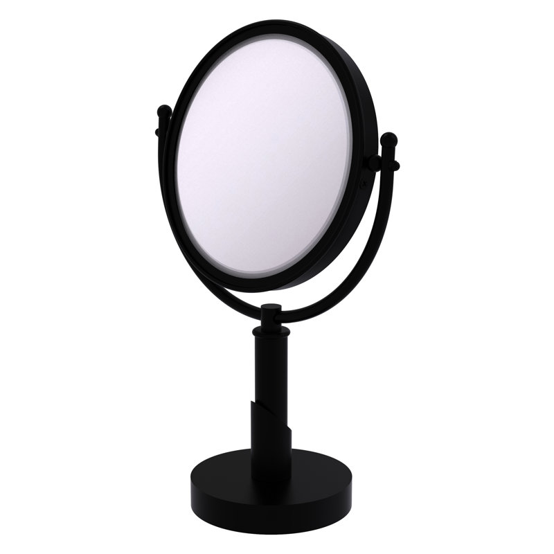 Miroir de maquillage/rasage à loupe Soho, Noir mat, 4X