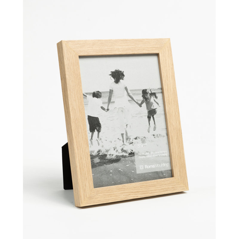 Cadre pour photo simple en bois embossé, 5 po x 7 po, Naturel