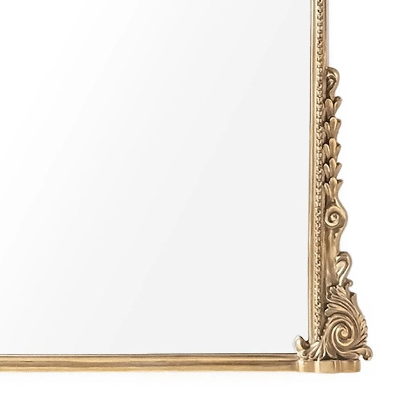 Jules Iron Arch Mirror, 72" x 59", Antique Gold