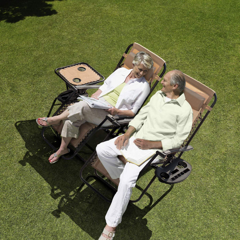 Gavyn Folding Zero Gravity Chair, Biege