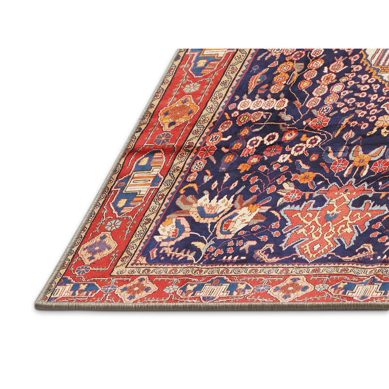 Tapis traditionnel jaune clair / orange / noir Turrella, Rectangle 4 pi x 6 pi
