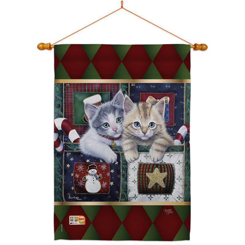 Double Sided 40'' H x 28'' W Polyester Christmas Flag Set