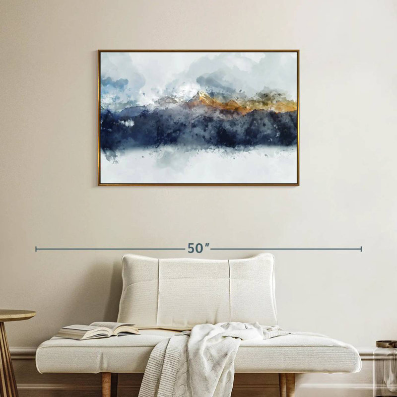 Bolan Mountain Range, Floating Frame Gold, 37" X 25"