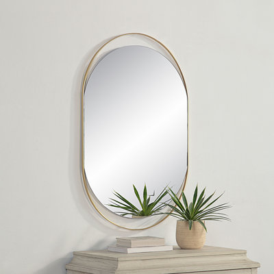 Iron Oval Wall Mirror