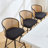 Cane Back Swivel Upholstered Stool-310099296-310099302-323371338