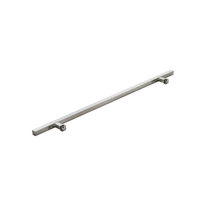 Poignée de porte carrée à un côté en acier inoxydable 304 satiné, H 72 po x l 1,5 po x P 2 po, Satin