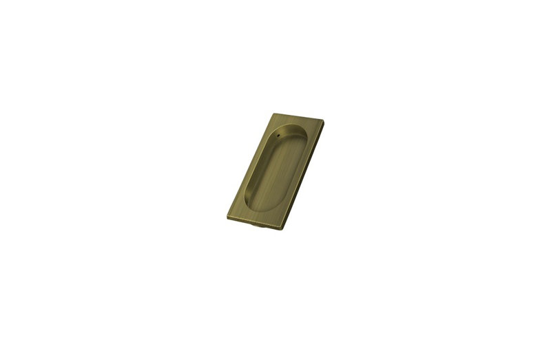 Recessed Pull, Antique Brass