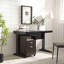 Bureau compact à domicile avec classeur amovible sur roulettes verrouillables