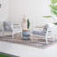 Ensemble repas pour 2 personnes avec table seau à glace, coussins inclus