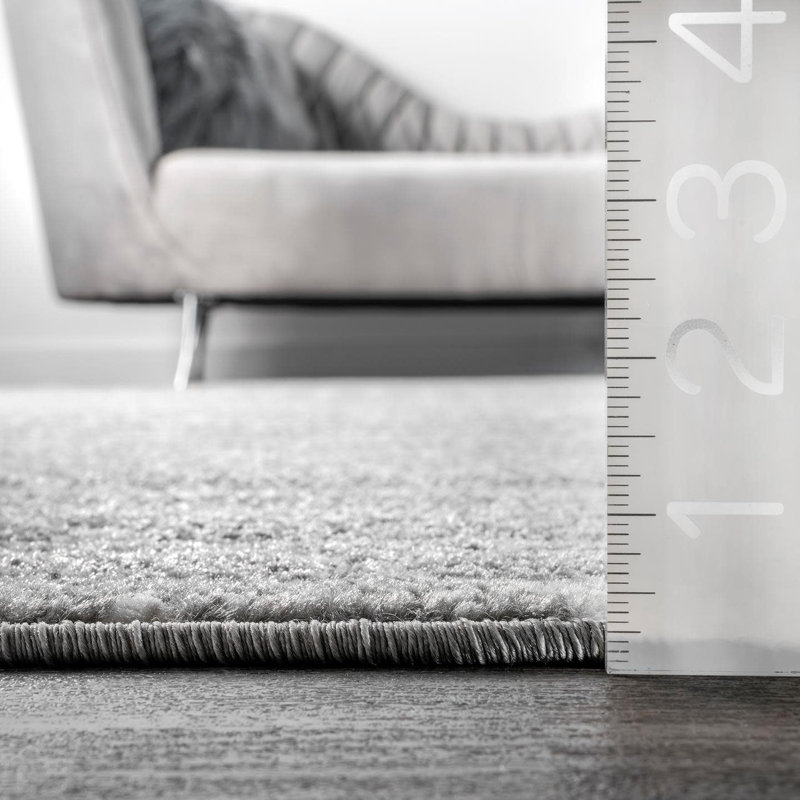 Guimauve Machine Woven Dark Gray Indoor Rug, Rectangle 61 x 91cm