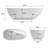 67" Premium Solid Surface Deep Soaking Bathtub