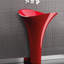 Vivian 35.5" Tall Glass Handmade Oval Pedestal Bathroom Sink-33457134