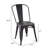 Aryah Stacking Parsons Dining Chair in Black, 330 lbs Weight Capacity
