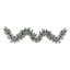 Flocked Angel Pine and Pine Cones Artificial Christmas Garland - Unlit-271077220