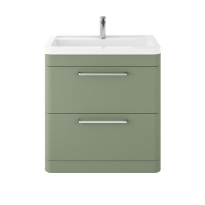Solar 800mm Single Bathroom Vanity with Integrated Vitreous China Basin