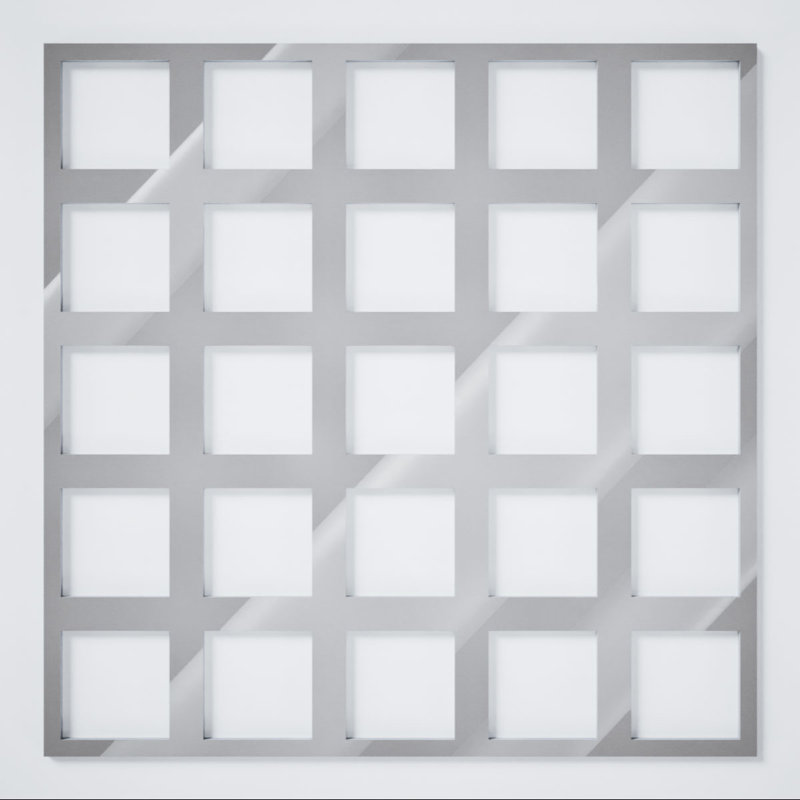 Manchester Decorative Fretwork Acrylic Wall Panels, Medium, 15 3/8"W x 15 3/8"H x 1/8"T, Grey, Grey
