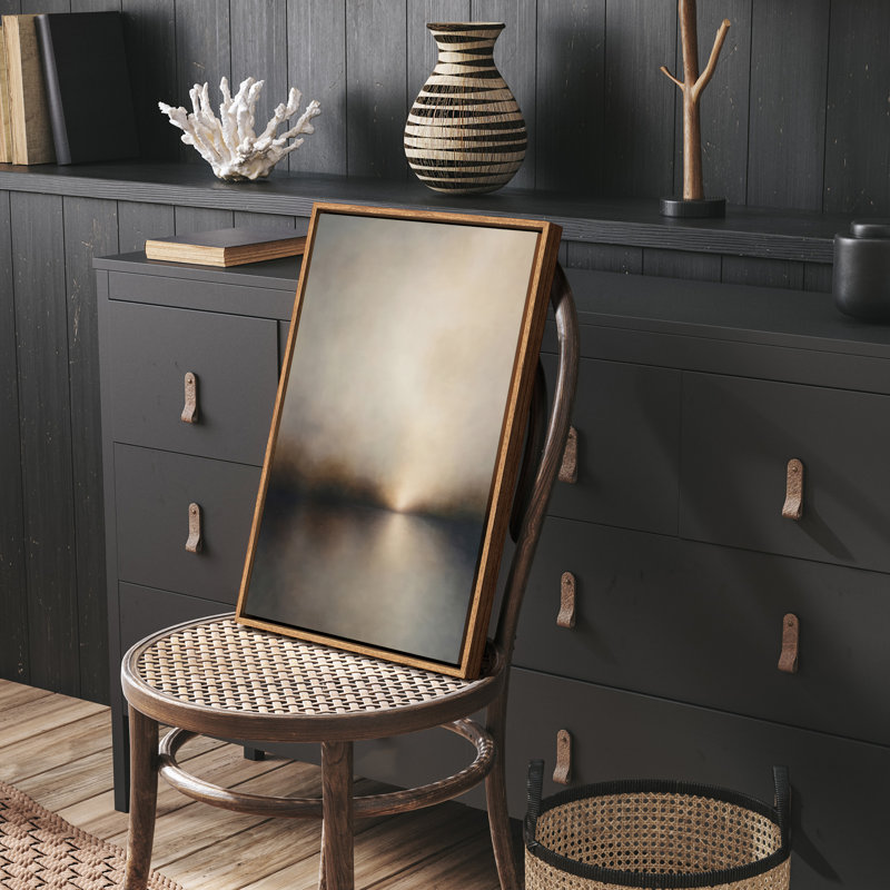Art mural encadré, rétro, antique et classique pour chambre à coucher - 16 po x 24 po, H 24 po x l 16 po, Naturel