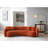 102'' 5-Seater Modern Half Moon Boucle Sectional Sofa - Teddy Fleece Orange, Curved Leisure Couch-1516828587