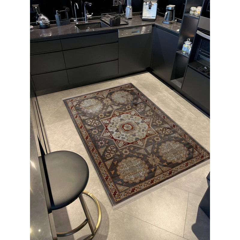 Tapis rectangulaire Vontae, Tapis de couloir 2 pi 8 po x 7 pi 11 po