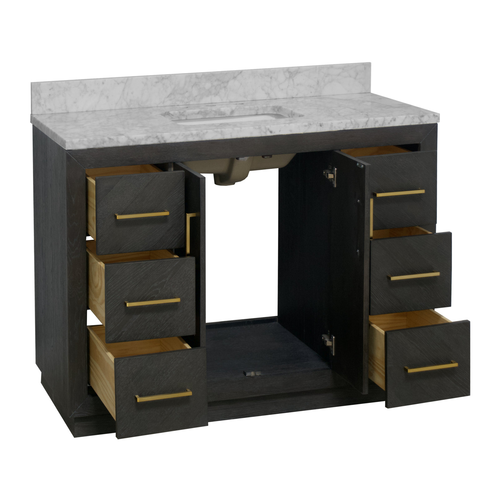 Sadelle 48'' Single Bathroom Vanity, Dark Oak