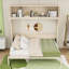 Grand lit escamotable avec tablettes de rangement-1876158904